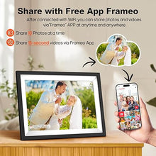 Load image into Gallery viewer, Digital Picture Frame WiFi, 10.1 Inch WiFi Digital Picture Frame with 1280x800 IPS HD Touch Screen, Smart Digital Photo Frame with 32GB Storage, Wall Mountable, Auto-Rotate, Warmest Gifts for Mom
