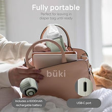 Load image into Gallery viewer, Büki Portable Bottle Warmer for Breastmilk or Baby Formula - Fast Heating + Leak-Proof + Adjustable Travel Warmer with Battery-Powered Temperature Display, Flashlight - 6000MAH Rechargeable Battery
