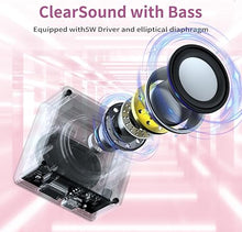 Load image into Gallery viewer, LENRUE Mini Bluetooth Speaker,Wireless Portable Speakers,5W Small Speaker with Clear Sound,Support TWS/TF Card,Lanyard Design for Hiking, Biking, Trip,Gift for Men/Women/Boys/Girls (Pink)
