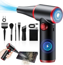 Load image into Gallery viewer, ATEngeus Compressed Air Duster, Stepless Speed Electric Air Duster, 100500RPM Cordless Air Duster with LED Light, Rechargeable Air Blower Replaces Canned Air, Keyboard Cleaner for Laptop, PC
