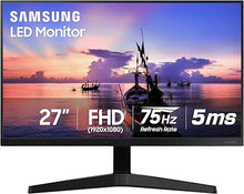 Load image into Gallery viewer, Samsung 27" T35F Series FHD 1080p Computer Monitor, 75Hz, IPS Panel, HDMI, VGA (D-Sub), AMD FreeSync, Wall Mountable, Game Mode, 3-Sided Border-Less, Eye Care, LF27T350FHNXZA
