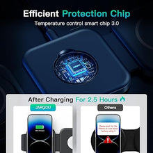 Load image into Gallery viewer, 3 in 1 Charging Station for iPhone 16/15/14/13/12 Series, Travel Charger for Multiple Devices for AirPods 4/3/2/Pro,Wireless Charger Magnetic Charging for Apple Watch S10 Series(Black)
