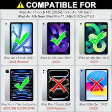 Load image into Gallery viewer, Case for iPad Air 11-inch M2 (2024), iPad Air 5th/4th Generation 10.9'' (2022/2020), iPad Pro 11 (4th/3rd/2nd/1st Gen), Multi-Angle Stand Folio Cover with Pencil Holder &amp; Pocket, Navy Blue
