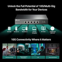 Load image into Gallery viewer, TP-Link TL-SX105 | 5 Port 10G/Multi-Gig Unmanaged Ethernet Switch | Desktop/Wall-Mount | Plug &amp; Play | Fanless | Sturdy Metal Casing | Speed Auto-Negotiation
