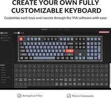 Load image into Gallery viewer, Keychron V6 Wired Custom Mechanical Keyboard, Full-Size QMK/VIA Programmable Macro with Hot-swappable Keychron K Pro Brown Switch Compatible with Mac Windows Linux (Frosted Black-Translucent)
