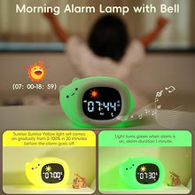 Load image into Gallery viewer, Vivilumens Kids Alarm Clock, Ok to Wake Clock for Kids, Cat-Shaped Cute Toddlers Touch Night Light for Boys Girls, Sleep Training Clocks with 6 White Noise Sound Machine
