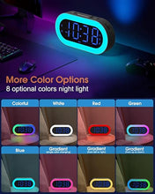 Load image into Gallery viewer, Digital Alarm Clocks for Bedrooms, Night Light Alarm Clock, Bedside Clock with USB Port, Dimmer, Timer, Sleep Sound, Customize Alarm, Loud Alarm Clock for Heavy Sleepers, Ideal Gifts for Teens Boys
