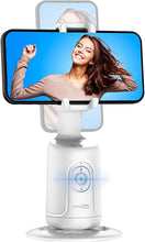Load image into Gallery viewer, Auto Tracking Phone Holder, Auto Face Tracking Tripod, Portable All-in-one Smart Selfie Stick 360 Rotation Fast Face &amp; Object Tracking Cameraman Robot Mount for Phone Video Vlog Live Streaming(White)
