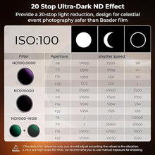 Load image into Gallery viewer, K&amp;F Concept 72mm ND1000000 Ultra Dark ND Camera Lens Filter 20-Stops Fixed Neutral Density Filter with 28 Multi-Layer Coatings Waterproof &amp; Scratch Resistant (Nano-X Series)

