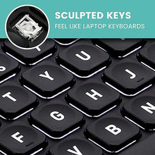 Load image into Gallery viewer, Perixx PERIBOARD-332 Wired Backlit USB Keyboard - Mini 11.22x4.57x0.83 Inches - Slim Scissor Keys with Big Font - White Illuminated LED - US English
