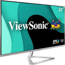 Load image into Gallery viewer, ViewSonic VX3276-MHD 32 Inch 1080p Widescreen IPS Monitor with Ultra-Thin Bezels, Screen Split Capability HDMI and DisplayPort

