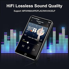 Load image into Gallery viewer, 80GB MP3 Player with Bluetooth and WiFi, 4.0&quot; Full Touchscreen Mp4 Mp3 Player with Spotify, Audible, Amazon Music, Android Music Player with Speaker, FM Radio, E-Book, Up to 512 GB (Black)
