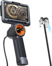Load image into Gallery viewer, Teslong 360 Articulating Borescope with Light, 5'' Monitor Industrial Inspection Camera with 4-Way Joystick Articulation, HD Endoscope Camera for Automotive, Pipes, and Mechanics (0.24inch-5FT)
