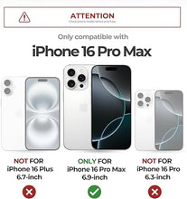 Load image into Gallery viewer, Dexnor for iPhone 16 Pro Max Case with Slide Camera Cover &amp; Adjustable Kickstand, Magnetic Rugged Shockproof Bumper Cases Heavy-Duty Magnetic Protective Cover,Maroon Red
