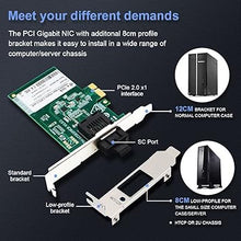 Load image into Gallery viewer, Gigabit Fiber Network Card NIC - SC Port 1000Mbps PCI Express Ethernet LAN Adapter Compatible with Windows Server/Windows/Linux/Vista, 20KM Over Duplex Fiber SMF Converged Network Adapter
