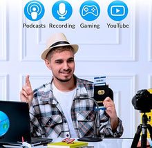 Load image into Gallery viewer, KLIM Talk USB Desk Microphone for Computer - New Version 2024 - Compatible with Any PC Laptop Mac PS4 - Professional Desktop Mic with Stand - Recording Gaming Streaming YouTube Podcast Mics
