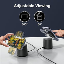 Load image into Gallery viewer, 2025 Upgrade 3 in 1 Charging Station for Apple MagSafe Charger, Adjustable Portable Wireless Charging Stand, Fast Wireless Charger Dock for iPhone 16 15 14 13 12 Pro Max &amp; Apple Watch AirPods (Gray)
