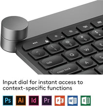 Load image into Gallery viewer, Logitech Craft Advanced Wireless Keyboard with Creative Input Dial and Backlit Keys, Dark grey and aluminum - With Free Adobe Creative Cloud Subscription,Graphite
