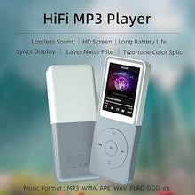 Load image into Gallery viewer, Bluetooth Mp3 Player, Classic Portable Walkman Mp3 &amp; Mp4 Players for Kids,HiFi Music Player with Video Play,FM Radio,Recording,E-Book,Alarm Clock,Mp3 Play up to 50 Hours with SD Card Slot Grey 16GB
