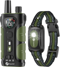 Load image into Gallery viewer, Dog Shock Collar,3300FT Dog Training Collar with Remote,IPX8 Waterproof E-Collar with Beep,Vibration,Shock,Light,Shock Lock Mode,Electric Shock Collar for Small Medium Large Dogs,Green
