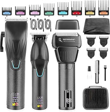 Load image into Gallery viewer, Hair Clippers &amp; Hair Trimmer &amp; Foil Shaver Kit, Professional Beard Trimmer Clippers and Trimmers Set, Cordless Mens Hair Clippers for Hair Cutting, Family, Barber
