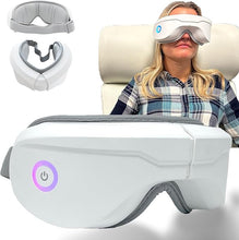 Load image into Gallery viewer, iReliev Eye Massager with Heat, Bluetooth Music Heated Massager for Migraines, Eye Strain, Dark Circles Eye Bags Dry Eye Improve Sleep, Best Gift for Women/Men
