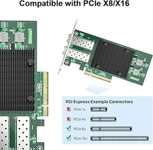 Load image into Gallery viewer, 10Gtek 10Gb PCI-E NIC Network Card, Dual SFP+ Port, with Original Intel X710-BM2, PCI Express Ethernet LAN Adapter Support Windows Server/Windows/Linux/ESX, Compare to Intel X710-DA2
