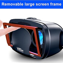 Load image into Gallery viewer, 3D VR Headset, 3D VR Glasses Virtual Reality Headset for iPhone or Android Compatible 5.0” to 7.0”, Virtual Reality 3D Glasses Headset Helmets with Controller, for Mobile Games &amp; Movies
