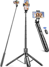 Load image into Gallery viewer, 71&quot; Phone Tripod, Aluminum Tripod for iPhone &amp; Selfie Stick Tripod with Remote, iPhone Tripod Stand &amp; Travel Tripod, Extendable Cell Phone Tripod Compatible with iPhone 15/14/13/Android/Camera
