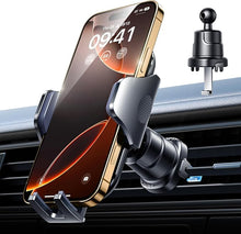 Load image into Gallery viewer, VANMASS Car Phone Holder Mount 2024 Upgraded [Patent Steel-Hook] Car Vent Phone Mount Clip Military-Grade Shockproof Cell Phone Car Mount Handsfree Truck Stand Vent Cradle for iPhone 15 Android,Black
