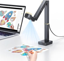 Load image into Gallery viewer, CZUR Fancy S Pro USB Document Camera for Teacher, 12MP 4K Webcam with Microphone and LED Light, Up to 60fps, Auto Focus, for Remote Teaching, Web Conference, for Mac and Windows, Black
