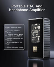 Load image into Gallery viewer, ZOOAUX Headphone Amplifier, Portable USB DAC Amps with 4.4mm and 3.5mm Dual Outputs Supports PCM 768kHz/DSD256, Volume Control High Resolution Lossless for Android/iOS/Mac/Windows
