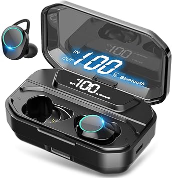 [Xmythorig Ultimate] True Wireless Earbuds Bluetooth 5.0 Headphones, IPX7 Waterproof Earphones for Sports, 160H Playtime w/ 3300mAh Charging Case, 3D Stereo Audio Touch Control in-Ear Headset w/Mic