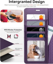 Load image into Gallery viewer, OCASE Compatible with Galaxy S25 Ultra Wallet Case, PU Leather Flip Folio Case with Card Holders RFID Blocking Kickstand [Shockproof TPU Inner Shell] Protective Phone Cover 6.9 Inch 2025, Dark Purple
