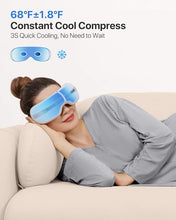 Load image into Gallery viewer, ALLJOY Eye Massager with Heat and Cooling for Migraines, Dry Eyes, Dark Circles, Birthday Christmas Gifts for Women, Rechargeable Bluetooth Music Heat Cold Eye Massager Improve Sleeping
