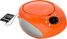 Load image into Gallery viewer, PROSCAN ELITE PORTABLE CD PLAYER BOOMBOX with AM/FM Radio + Built In Speakers + Aux Input to Phone/Headphones/Any Audio - CD Players for Home Using AC Adapter or C Batteries (Orange)
