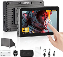 Load image into Gallery viewer, VILTROX DC-X2 6&quot; Camera Field Monitors for DSLR Touchscreen Camera Monitor 4k HDMI Video External Monitor for Sony Canon Nikon 2000nits 3D LUT 1920x1080 IPS with Sunshield 2200 MAh Battery
