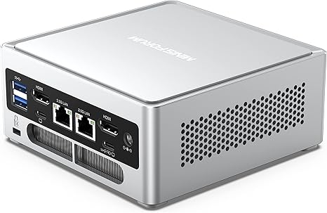 MINISFORUM Venus Series NAB9 Mini PC, 12th Gen Core i9-12900HK(14C/20T) Small Compter Barebone Version Without RAM & SSD, 2X HDMI+2X USB-C 4K@60Hz Output, 2X 2.5G RJ45 Port, 4X USB3.2 Desktop Computer