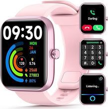 Load image into Gallery viewer, Smart Watches for Women Android &amp; iPhone, 1.83&#39;&#39; Touch Screen Fitness Tracker Watch with Bluetooth Calls (Make/Answer), Health Monitor, IP68 Waterproof, 120 Sport Models, 14 Days Battery Life
