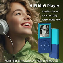 Load image into Gallery viewer, Mp3 Player with Bluetooth,1.8&quot; Classic Portable Walkman Mp3 &amp; Mp4 Players,HiFi Sound Music Player with Photo Viewe/Video Play/FM Radio/Voice Recorder/E-Book for Kids,Long Battery Life 16GB
