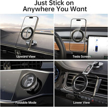 Load image into Gallery viewer, SYNCWIRE Fits MagSafe Car Mount, [All-Metal] Magnetic Phone Holder for Car, [Flexible Three-axis] 360° Rotation Magnetic Car Mount Strong Magnets Car Phone Holder Fits iPhone 16 15 14 13 12 Pro Max
