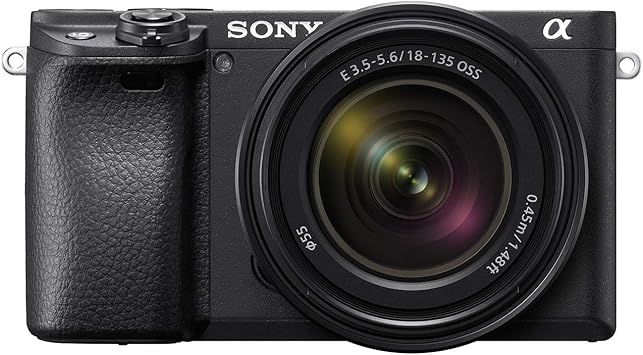 Sony Alpha a6400 Mirrorless Camera: Compact APS-C Interchangeable Lens Digital Camera with Real-Time Eye Auto Focus, 4K Video, Flip Screen & 18-135mm - E Mount Compatible Cameras ILCE-6400M/B