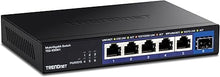 Load image into Gallery viewer, TRENDnet 6-Port Unmanaged 2.5G Switch with 10G SFP+Port, TEG-S5061, 5 x 2.5GBASE-T Ports, 45Gbps SwitchingCapacity, Fanless, Wall Mountable,Lifetime Protection,Black
