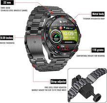 Load image into Gallery viewer, Smart Watch with Earbuds for Android iPhone,1.52 inch IPS Fitness Tracker,All-in-one Smartwatches Long Time Standby TWS Music Watch for Men Women
