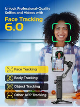 Load image into Gallery viewer, Gimbal Stabilizer for Smartphone, iPhone Gimbal w/Focus Wheel Face/Object Tracking Gimbal for iPhone 16 15 Pro Max/Android Foldable 3-Axis Handheld Phone Gimbal for Video Recording -Smart XE
