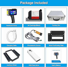 Load image into Gallery viewer, TIJ800 Handheld Inkjet Printer with 5 Inch LED Touch Screen Quick-Drying Portable Handheld Printer for Text/QR Code/Barcode/Logo/Date/Batch Number/Variable Data etc.
