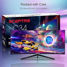 Load image into Gallery viewer, Sceptre 30-inch Curved Gaming Monitor 21:9 2560x1080 Ultra Wide/ Slim HDMI DisplayPort up to 200Hz Build-in Speakers, Metal Black (C305B-200UN1)
