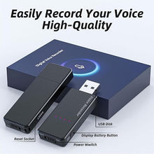 Load image into Gallery viewer, 64GB USB Digital Voice Recorder, Screen Display Charge, Ideal for Lectures or Meetings
