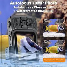 Load image into Gallery viewer, 8K UHD 70MP Digital Camera with 32GB Card Rugged Waterproof Dustproof Shockproof 33FT Underwater Camera Dual-Screen Selfie for Snorkeling Autofocus Point and Shoot Digital Camera (Orange)
