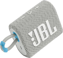 Load image into Gallery viewer, JBL Go 3 Eco - Portable Mini Bluetooth Speaker, big audio and punchy bass, IP67 waterproof and dustproof, 5 hours of playtime, Made in part with recycled materials (Eco White)
